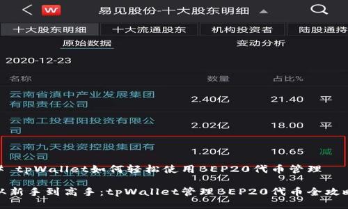 # tpWallet如何轻松使用BEP20代币管理

从新手到高手：tpWallet管理BEP20代币全攻略